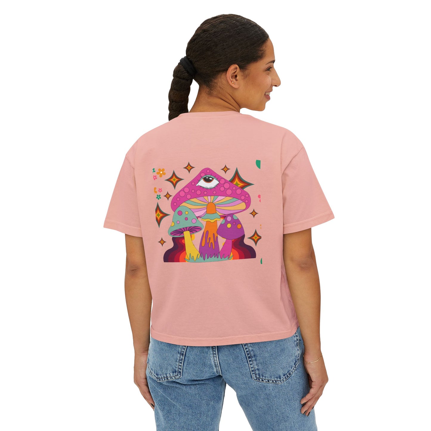 "Groovy Mushroom" Women's Boxy Tee
