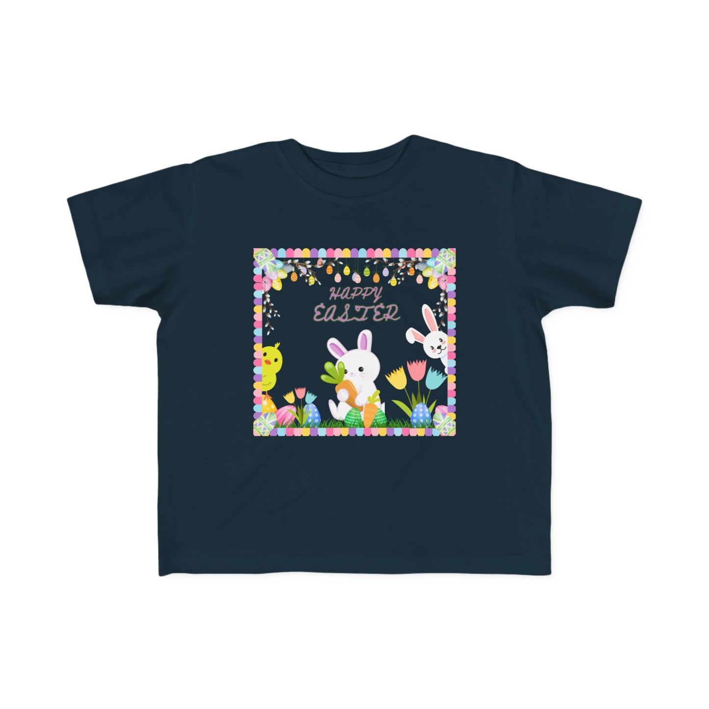 "Happy Easter" Toddler's Jersey Tee