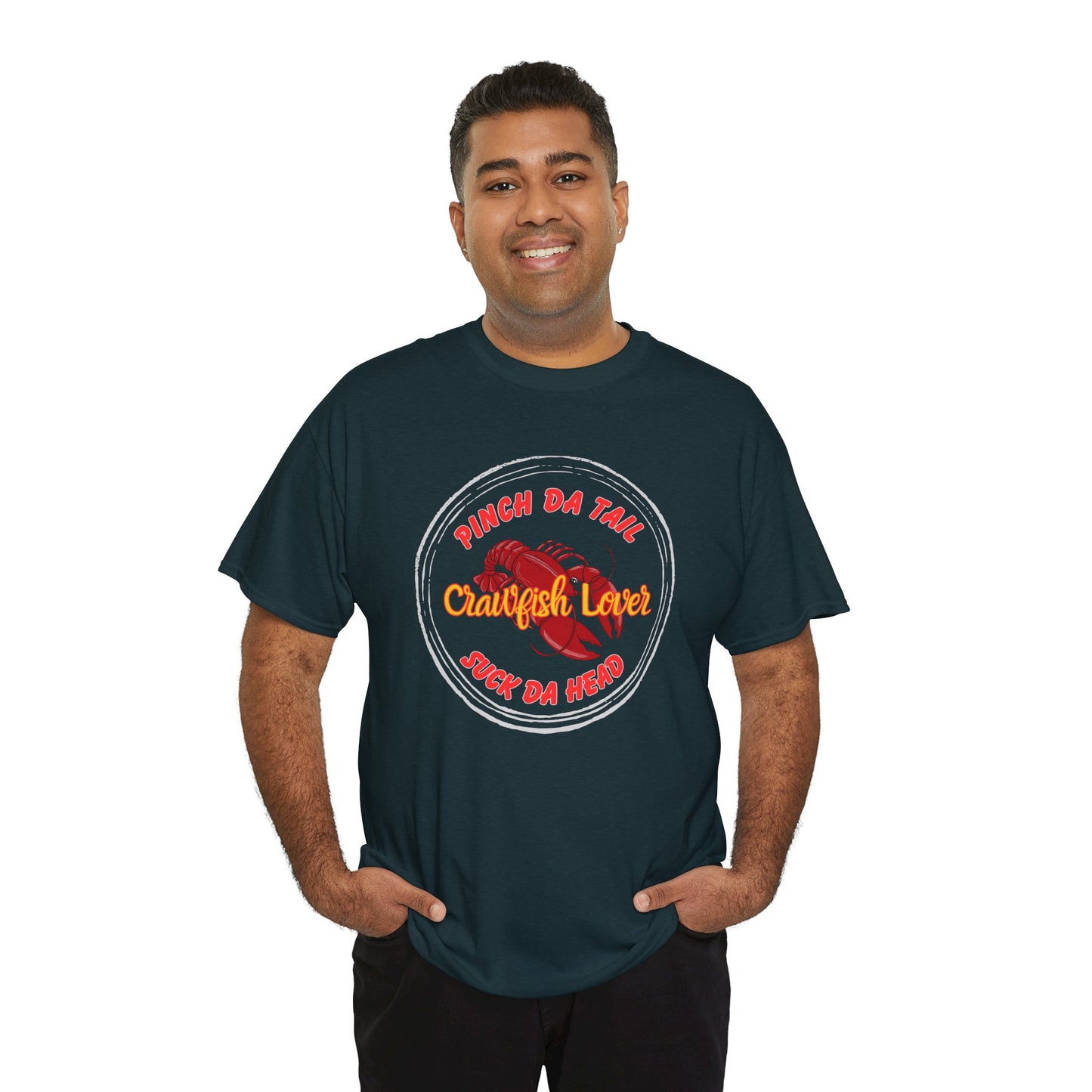 "Crawfish Lover" T-Shirt — Cajun Boil Seafood Shirt (Praise Da Lawd & Pass the Crawfish!)