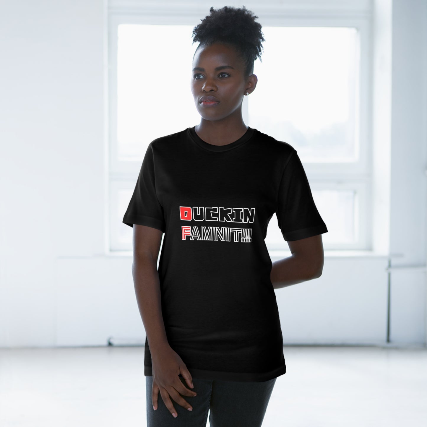 "DUCKIN FAMNIT!!!" Unisex T-shirt