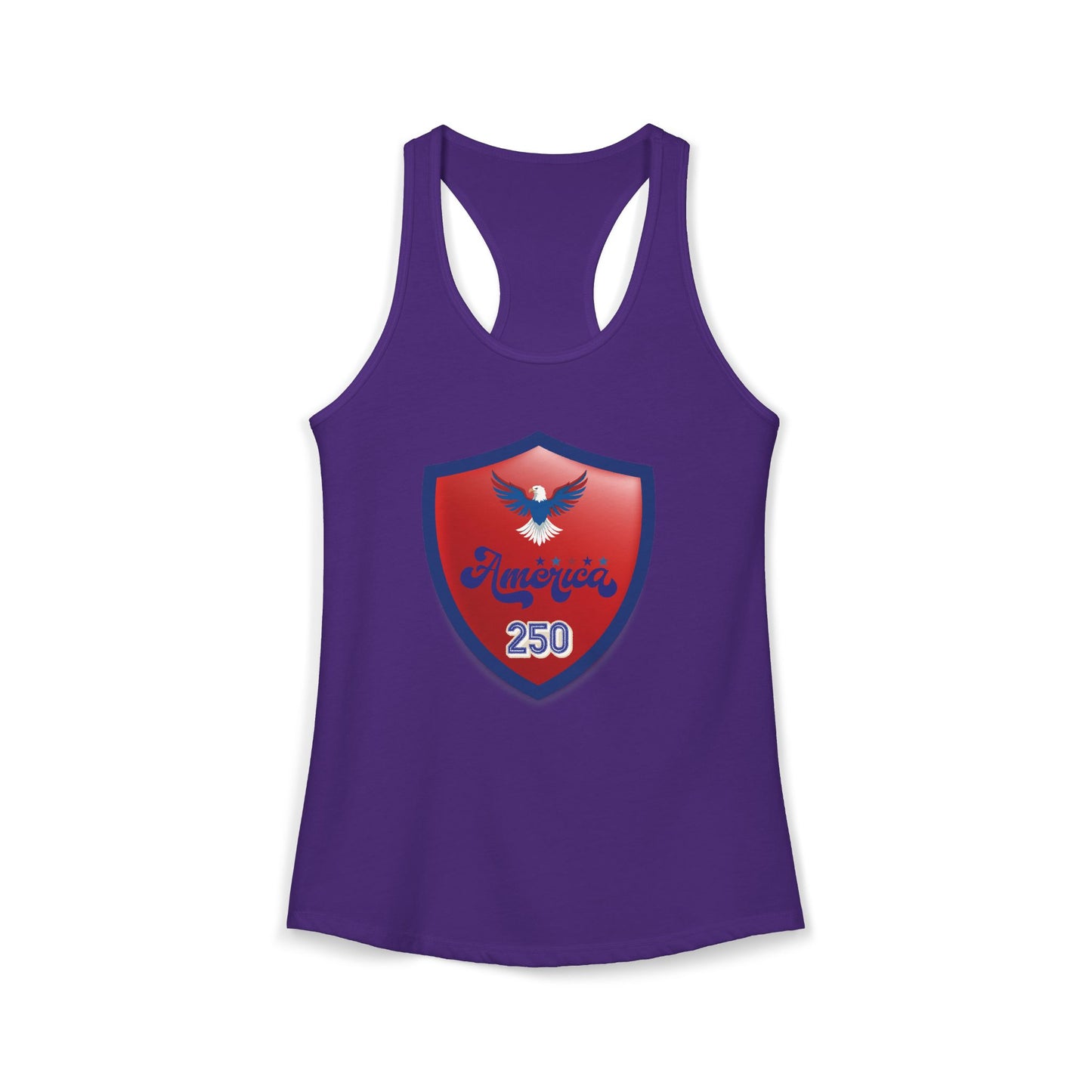 "America 250 Racerback" Tank — Women's Patriotic USA Anniversary Tank Top