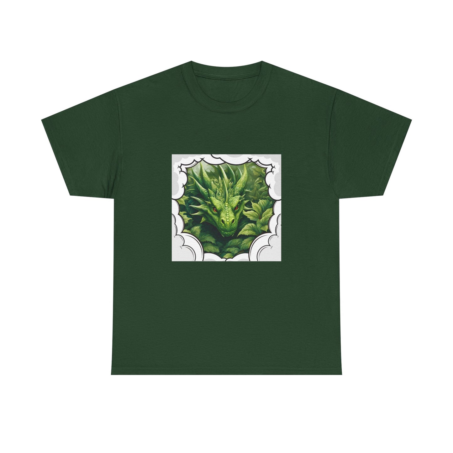 Green Dragon-Comic Book Style, Unisex Heavy Cotton Tee