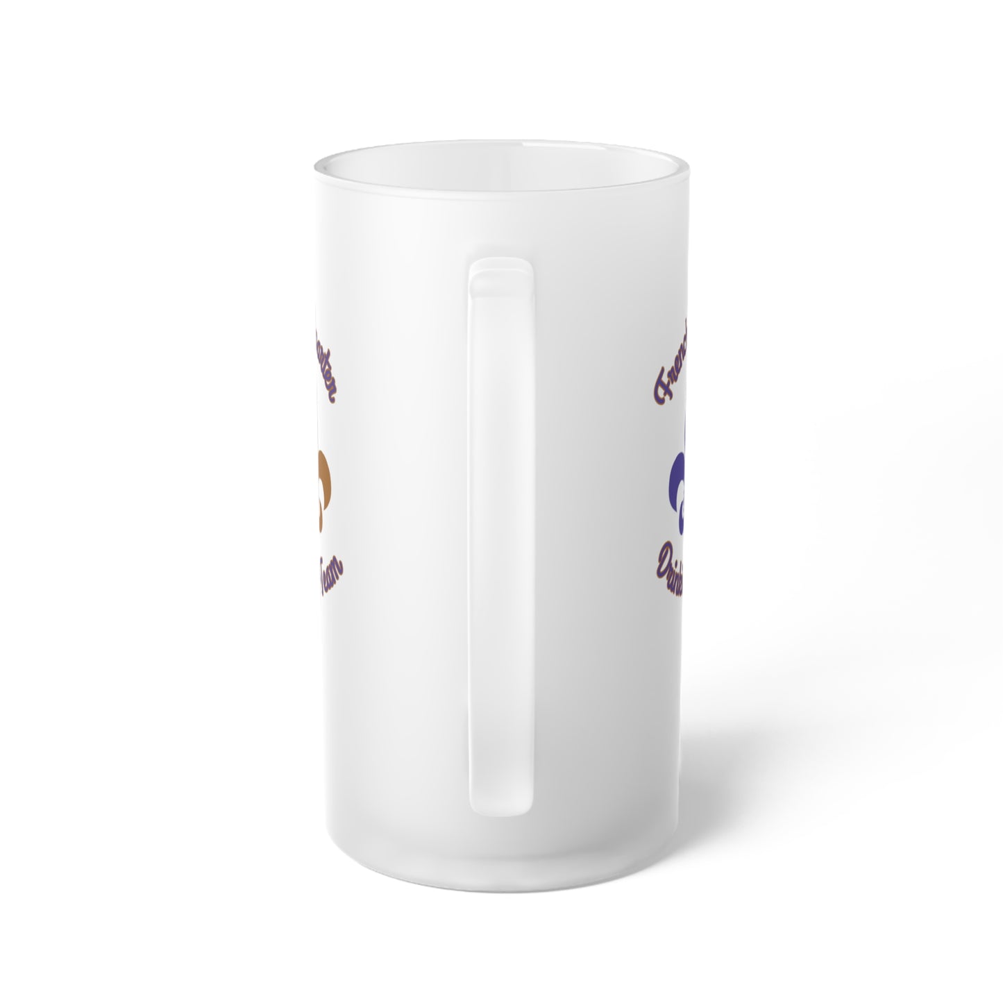 Frosted Glass Beer Mug — Retro Cheers & Brew Design