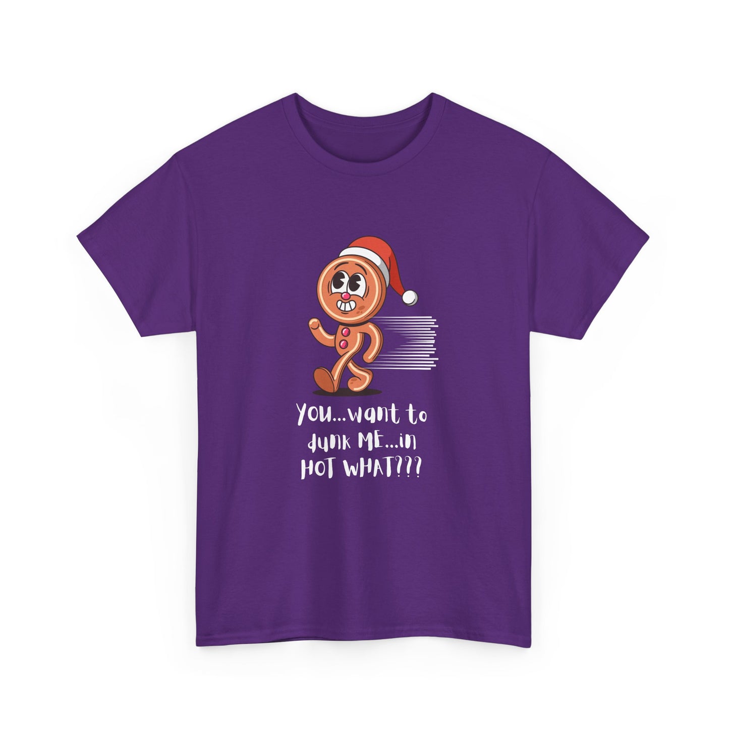 "Running Gingerbread Man" Unisex Heavy Cotton Tee