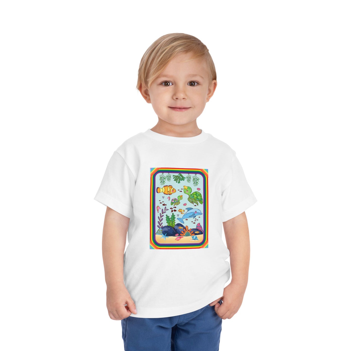 Toddler Tee — Colorful Underwater Sea Life Graphic