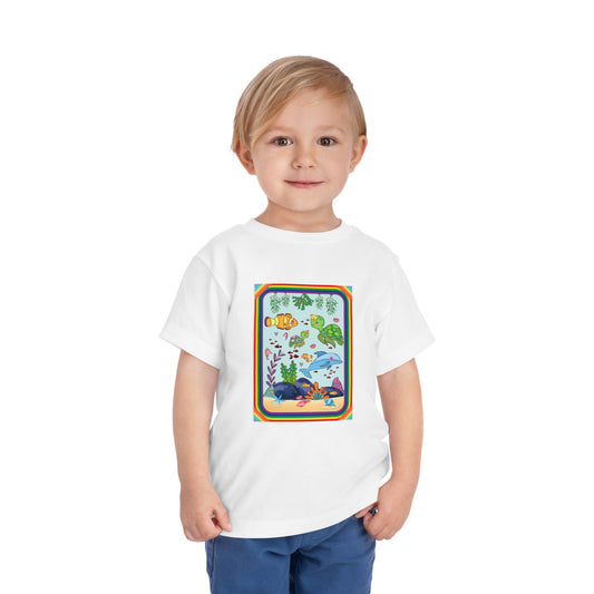 Toddler Tee — Colorful Underwater Sea Life Graphic