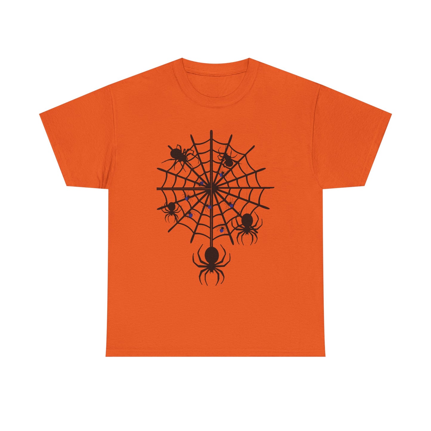 Spooky Halloween "Spiders Galore"  Unisex Heavy Cotton Tee, Halloween Shirt. Perfect for Haunted or Goth Parties!