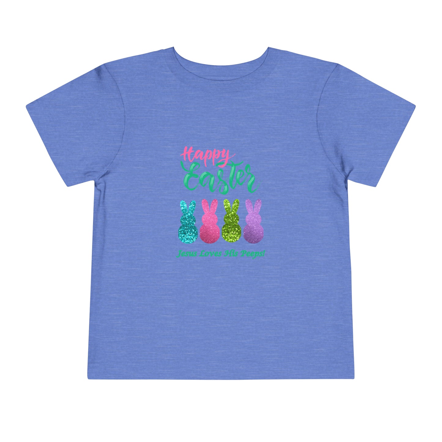 'Happy Easter-Jesus Loves His Peeps!" Toddler Short Sleeve Tee