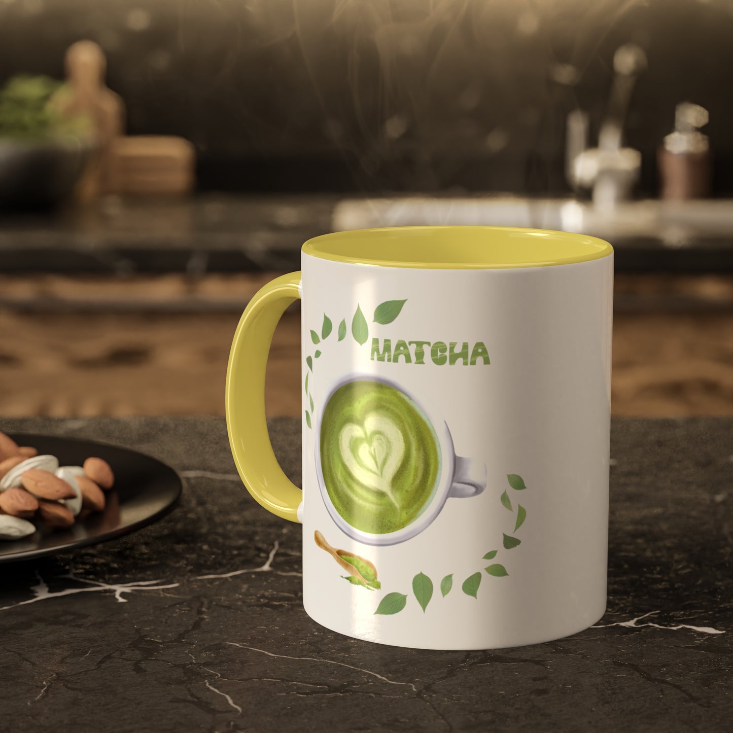 "Matcha Lover" Colorful Accent Mugs, 11 oz