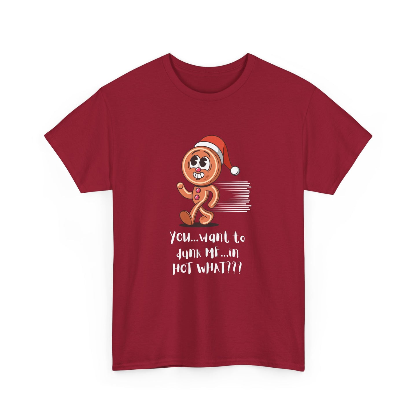 "Running Gingerbread Man" Unisex Heavy Cotton Tee