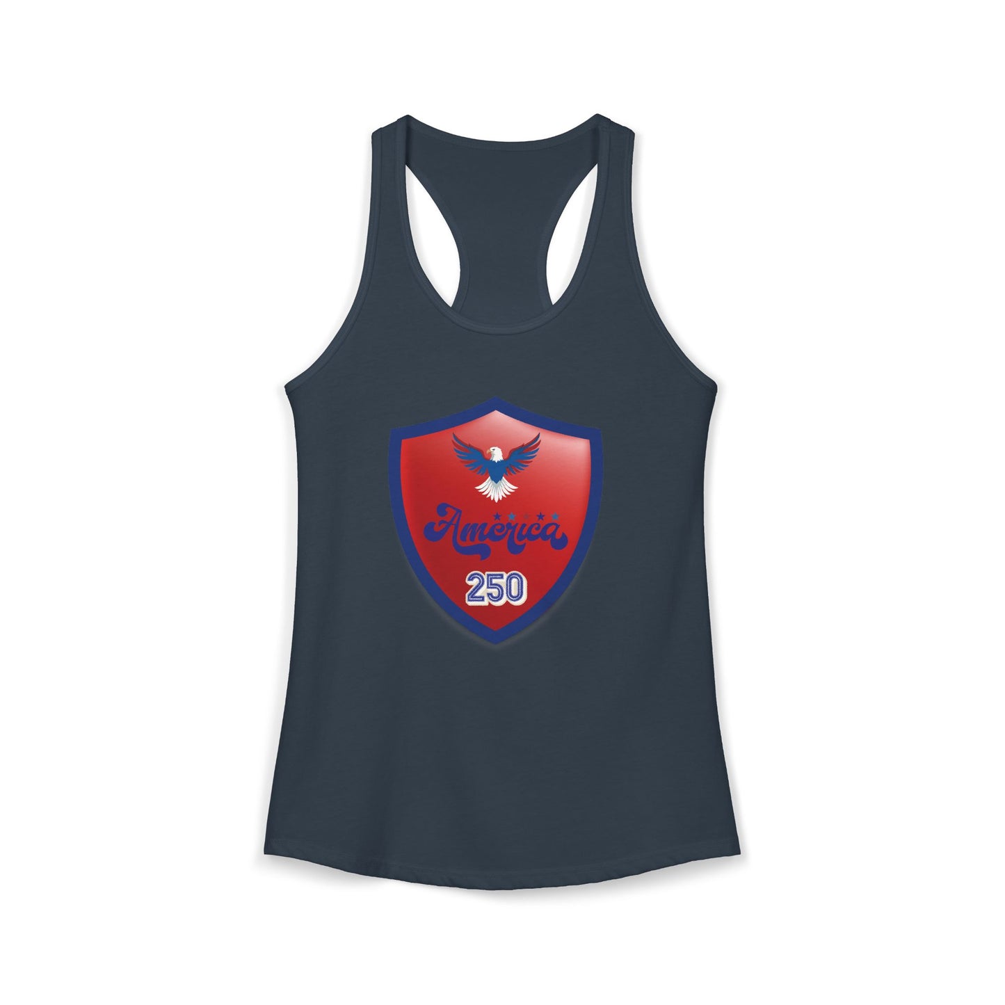 "America 250 Racerback" Tank — Women's Patriotic USA Anniversary Tank Top