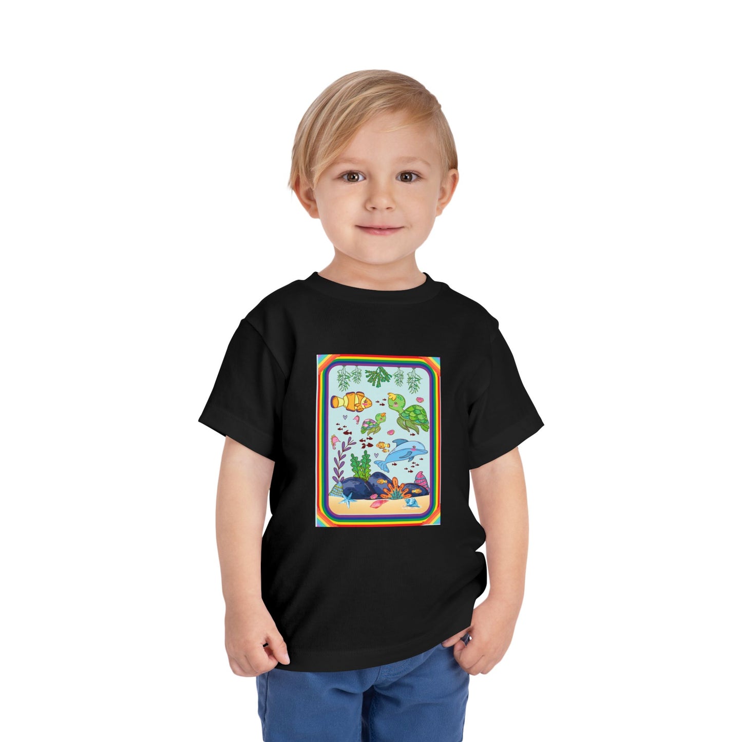 Toddler Tee — Colorful Underwater Sea Life Graphic