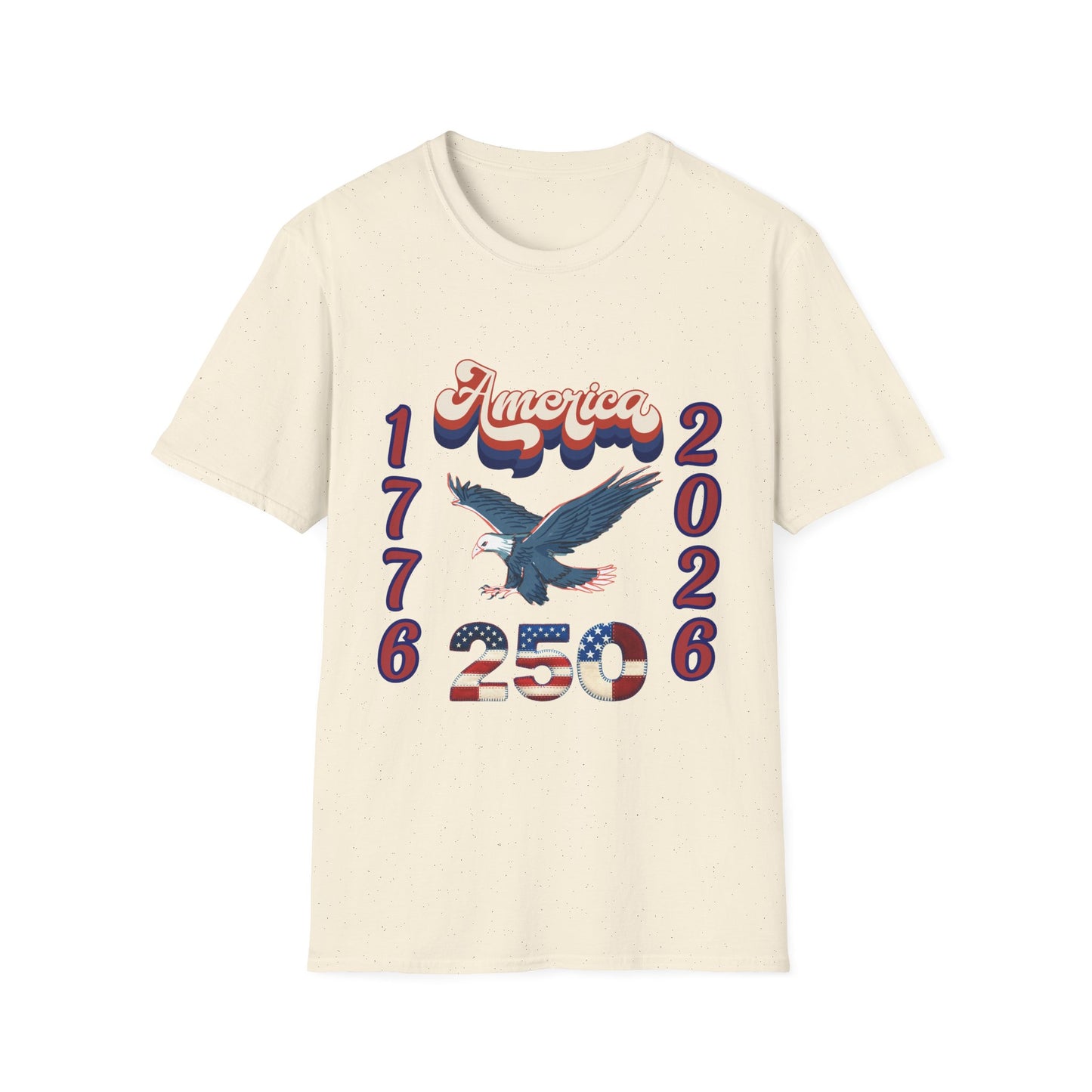 America 1776–2026 Patriotic T-Shirt — Soaring Eagle & Retro Script ,250th Anniversary Tee