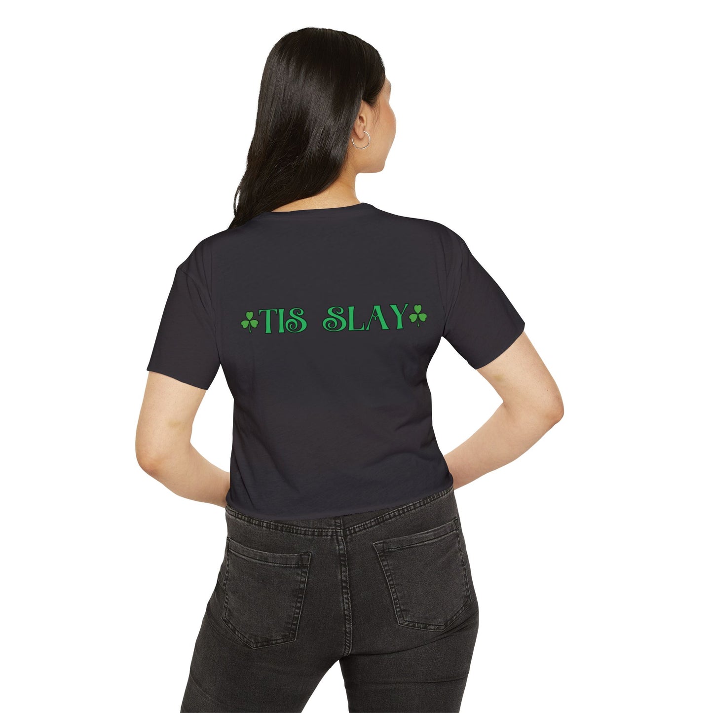 Women's Crop Top — "Tis Slay" St. Patrick's Day Festival Tee