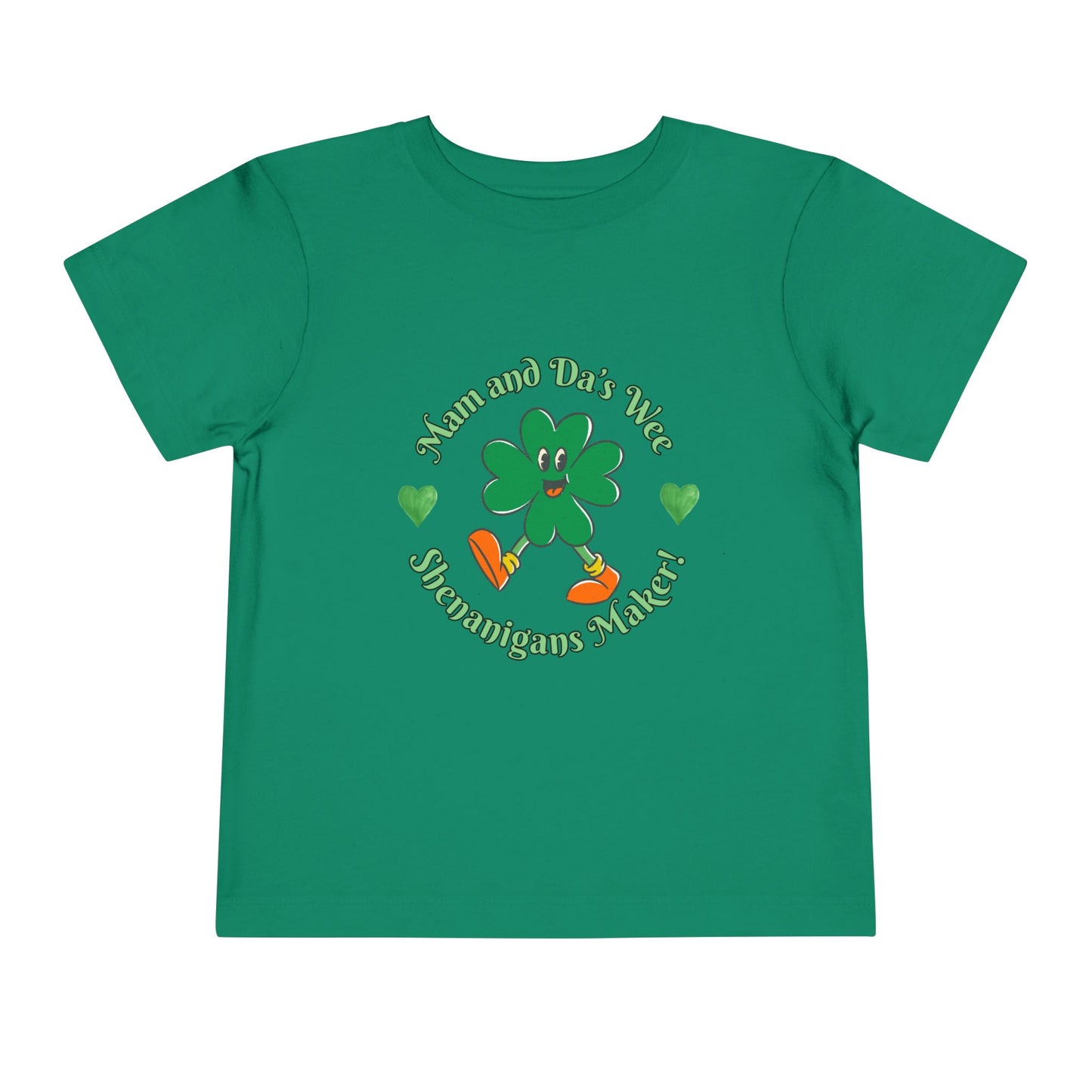 Toddler Tee — "Mam And Da's Wee Shenanigan's Maker" Shamrock St. Patrick’s Day Shirt