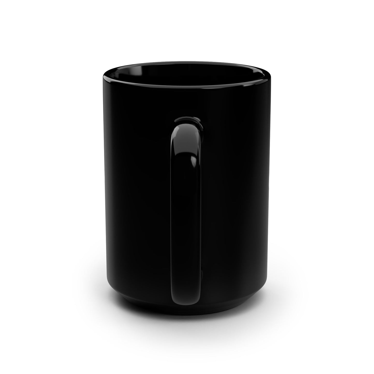 "DST Xmas", 15 oz Black Ceramic Mug, 15oz