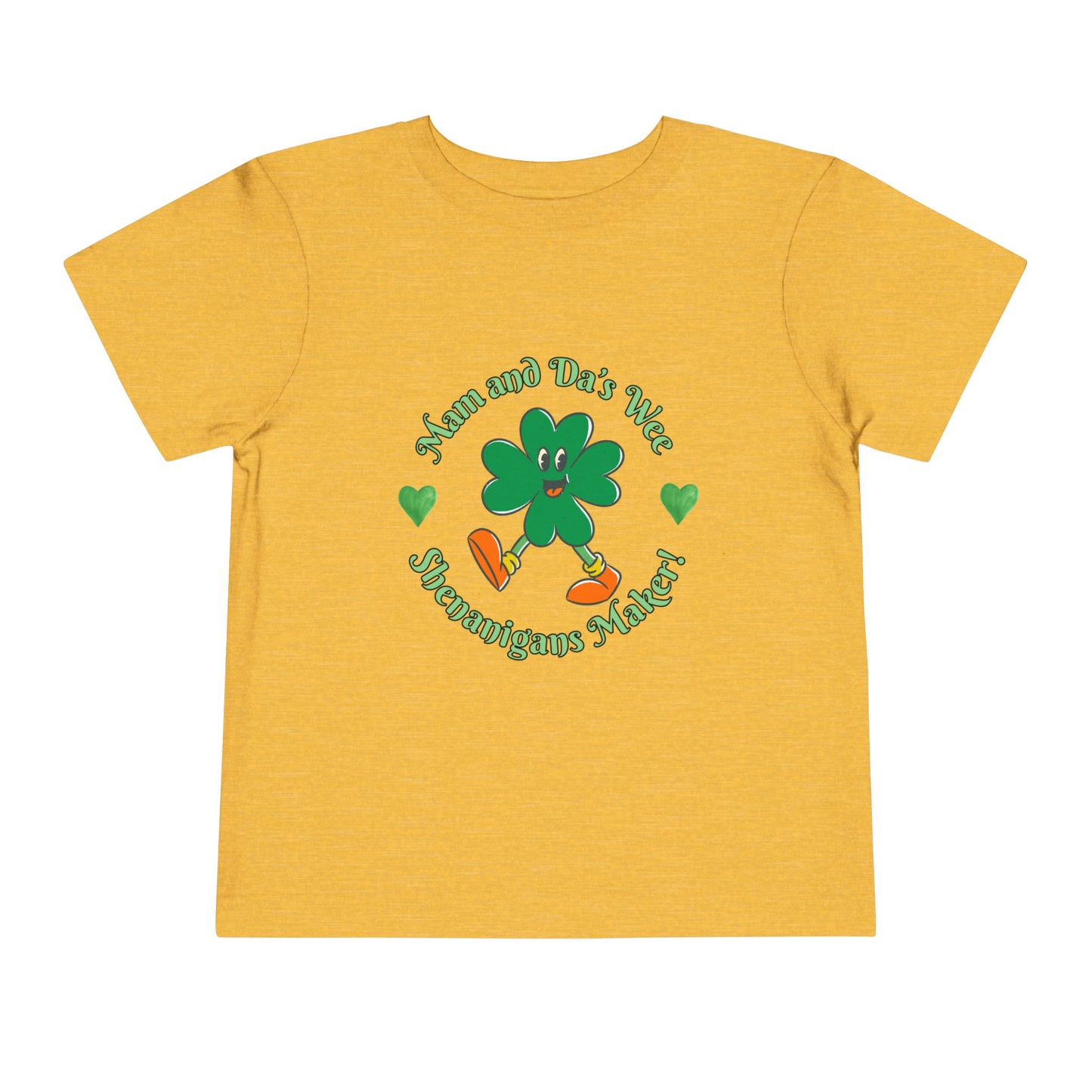 Toddler Tee — "Mam And Da's Wee Shenanigan's Maker" Shamrock St. Patrick’s Day Shirt