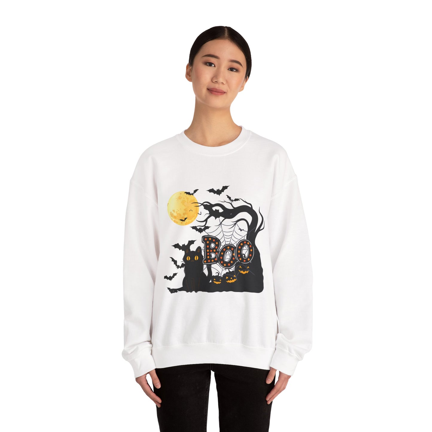 "Boo", Unisex Heavy Blend™ Crewneck Sweatshirt