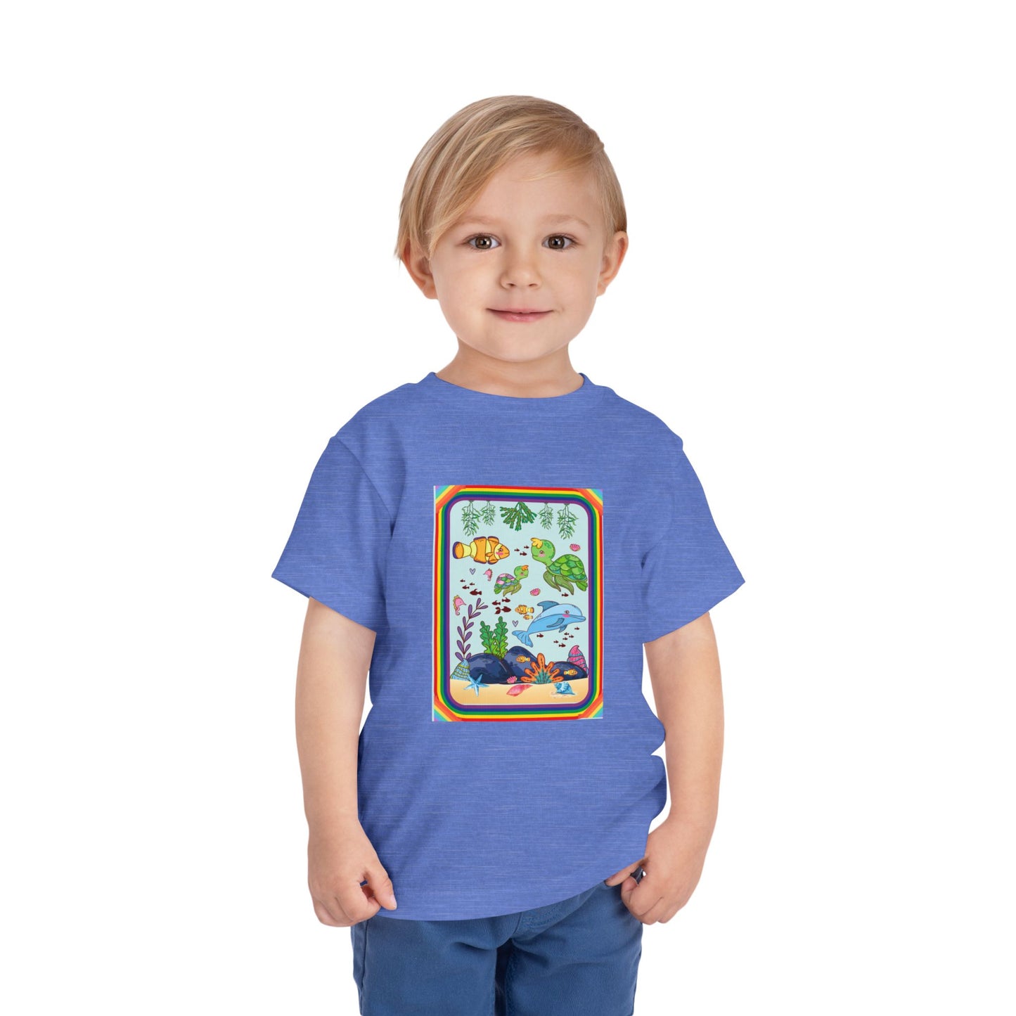 Toddler Tee — Colorful Underwater Sea Life Graphic