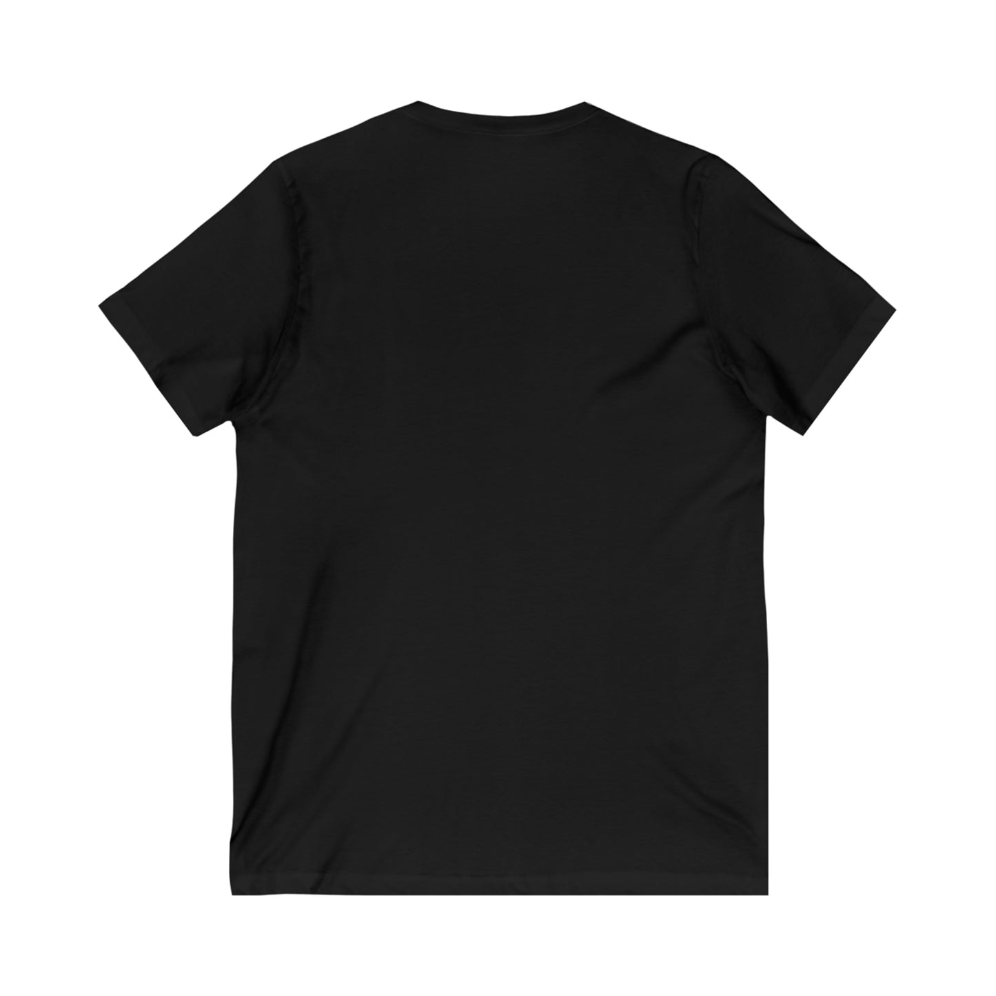 "He Has Risen" Unisex, V-Neck Tee, White Text