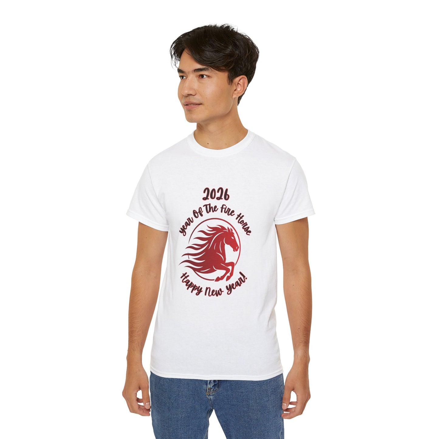 2026 "Year of the Horse" Tee — "Happy New Year" Lunar/ Chinese New Year, Unisex Adult T-Shirt