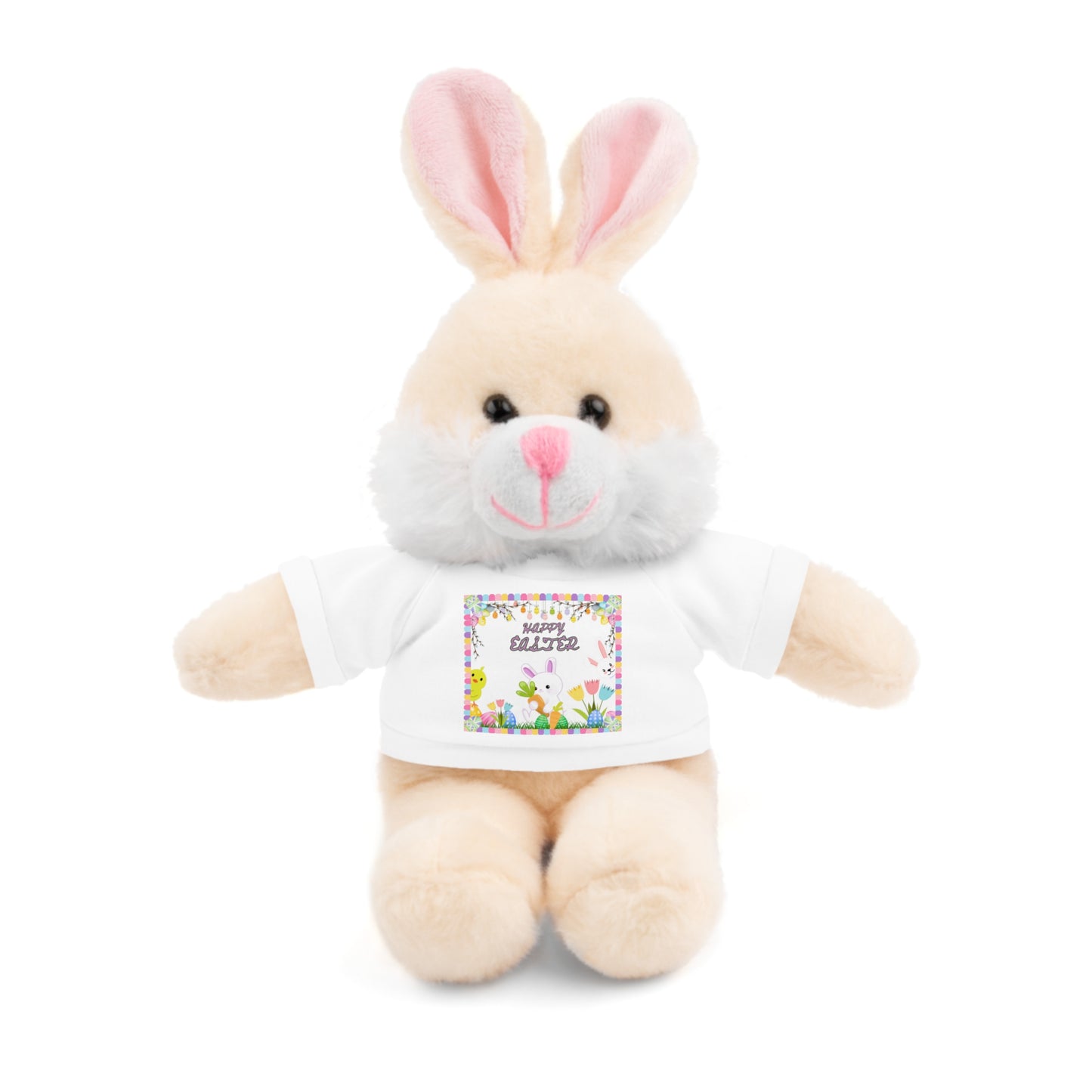 " Happy Easter" Stuffed Animals with Tee, Bunny and Lamb