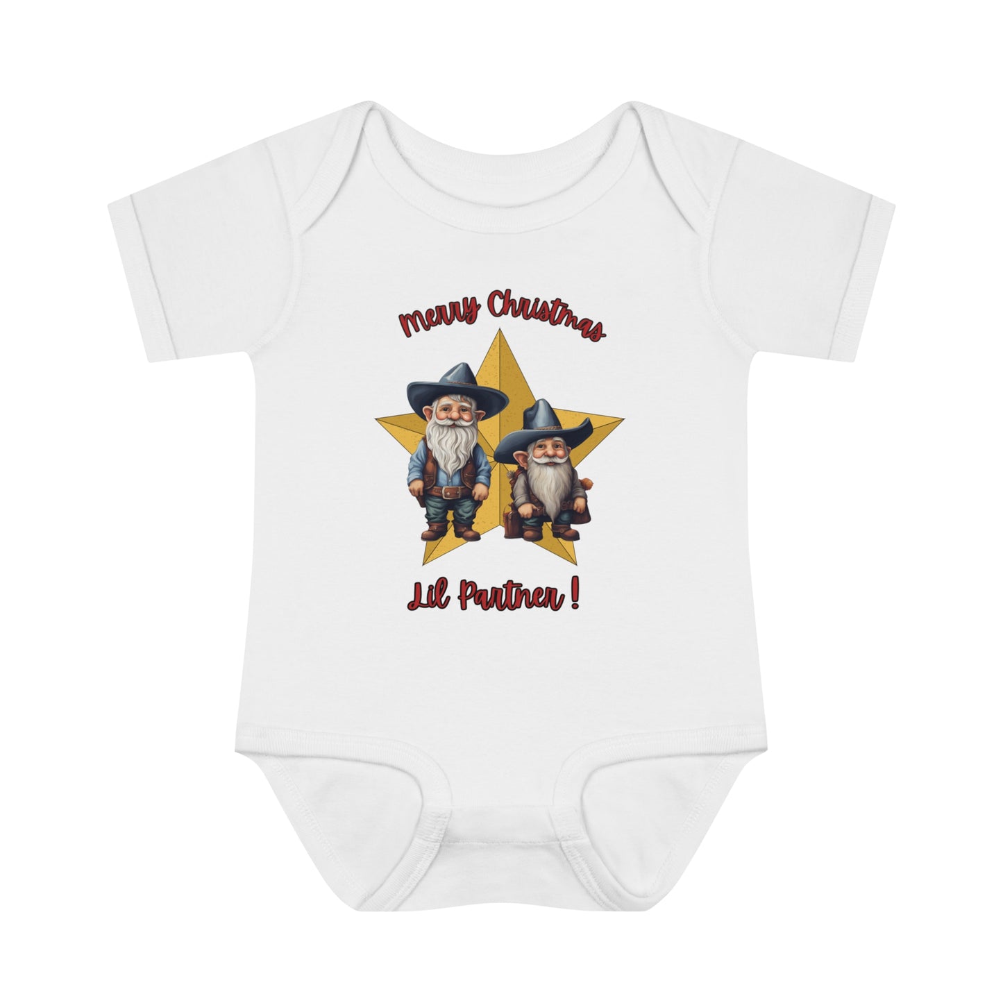 "Mary Christmas Lil Partner! "Infant Baby Rib Bodysuit
