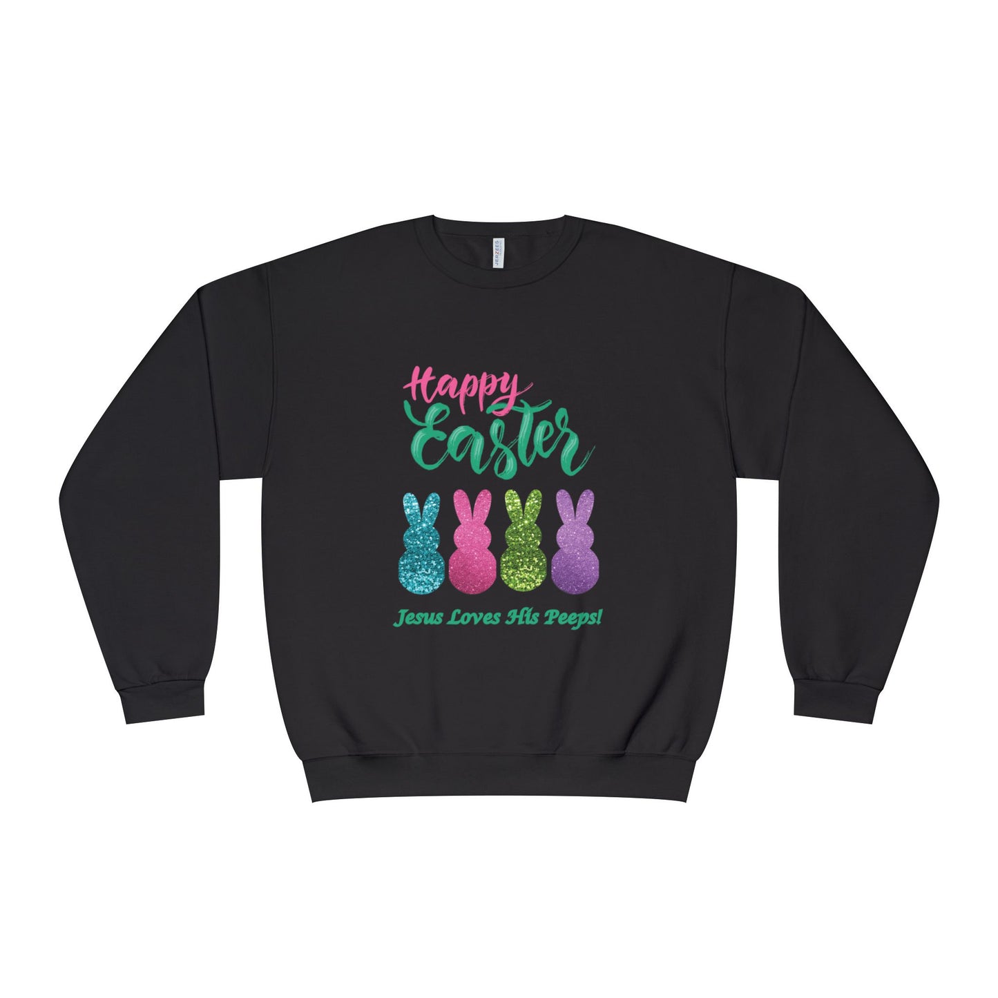 "Happy Easter-Jesus Loves His Peeps!", Unisex NuBlend® Crewneck Sweatshirt