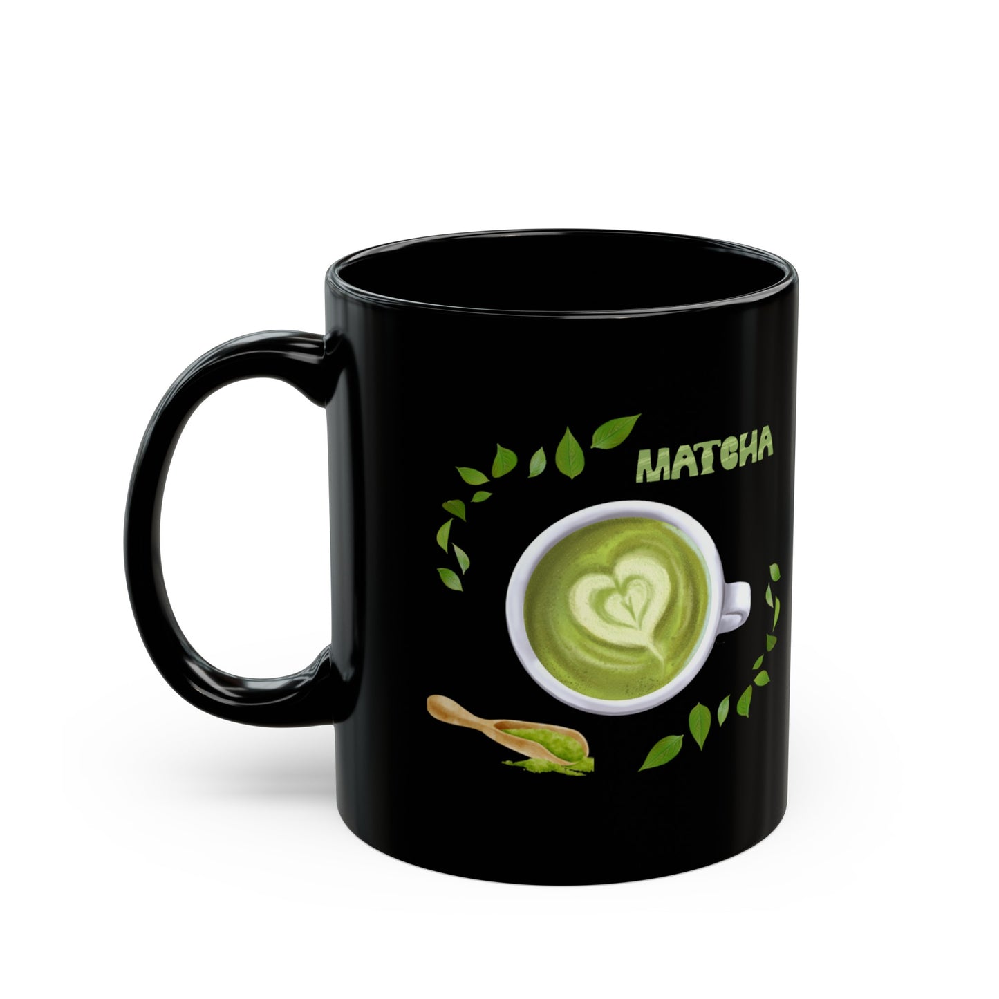"Matcha Lover"  11 oz Black Mug
