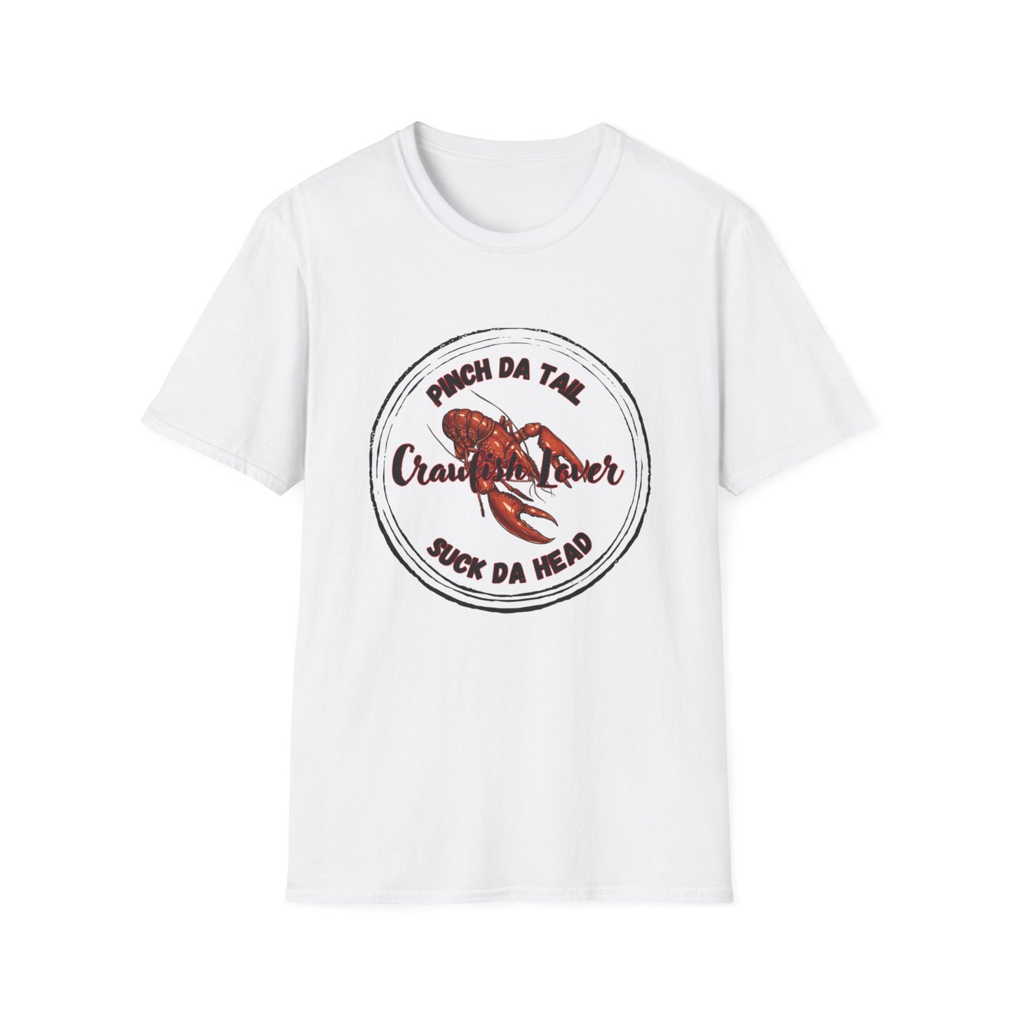 Crawfish Lover T-Shirt — “Pinch Da Tail, Suck Da Head” Cajun Seafood Shirt