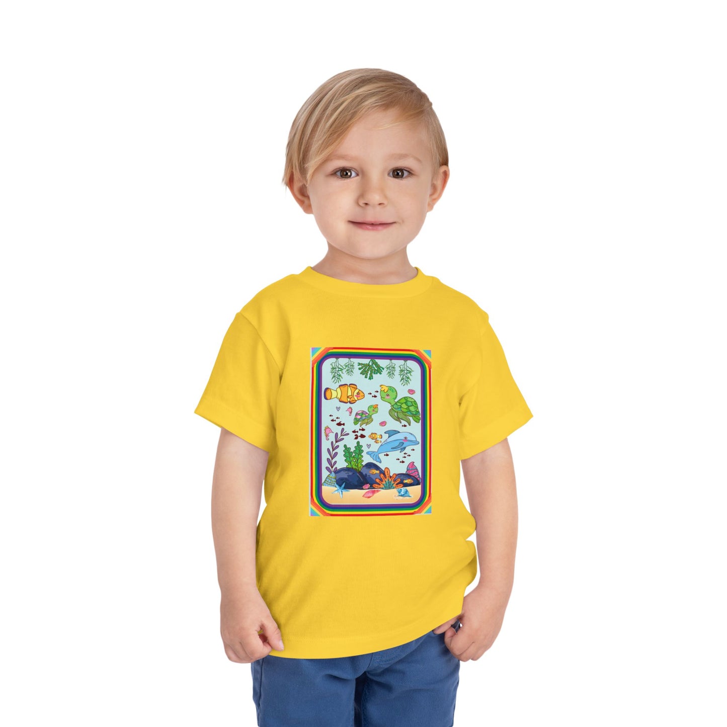 Toddler Tee — Colorful Underwater Sea Life Graphic