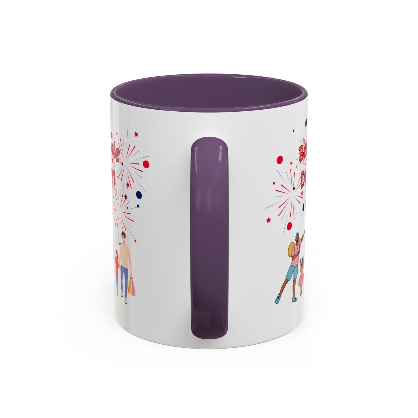 "Best Single Dad Ever" White Ceramic Coffee Mug With Colorful Accents — Amusement Park Family Design in 11oz and 15oz sizes