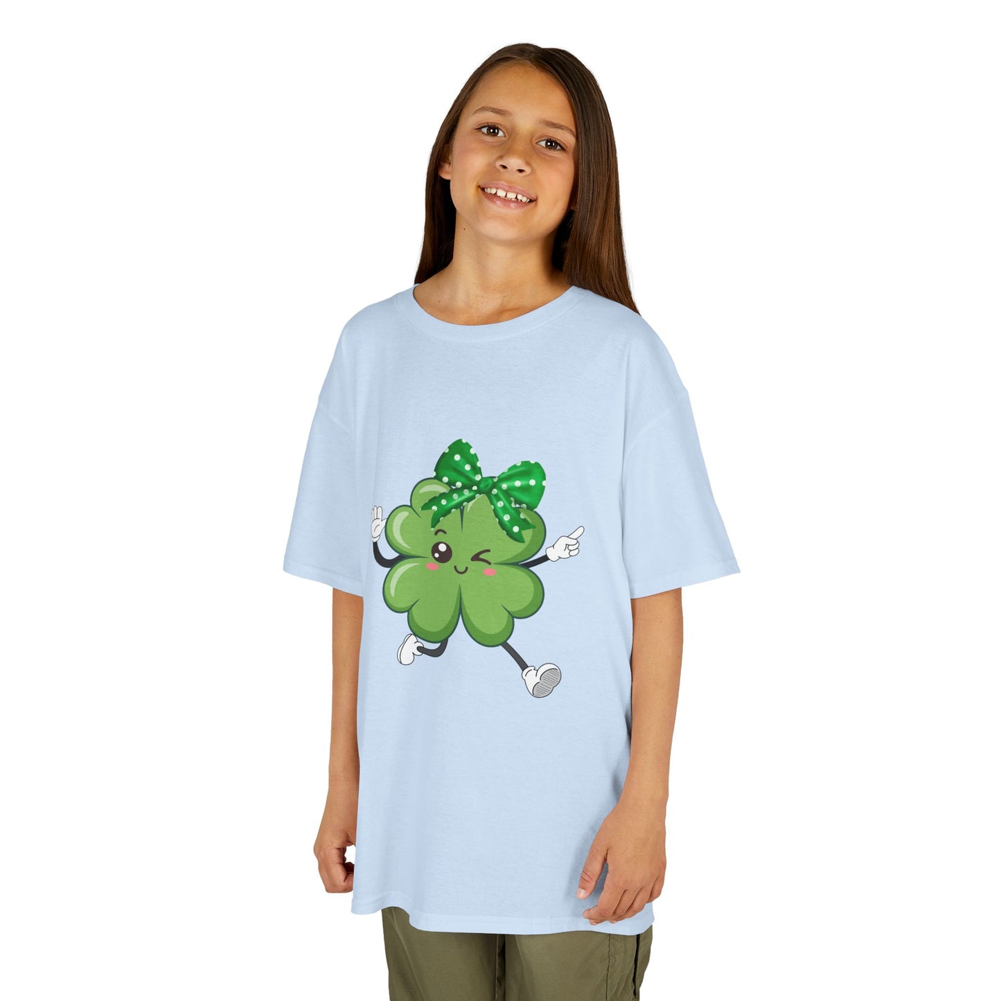 Cute "Dancing Lucky Shamrock" Kids T-Shirt — Celebrate St. Patrick’s Day With This Fun Tee!