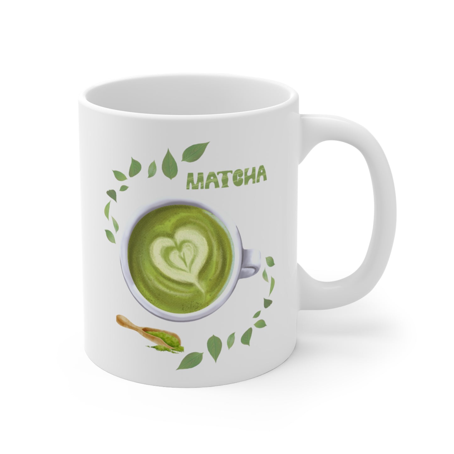 "Mathcha Lover"  White Ceramic Mug 11 oz