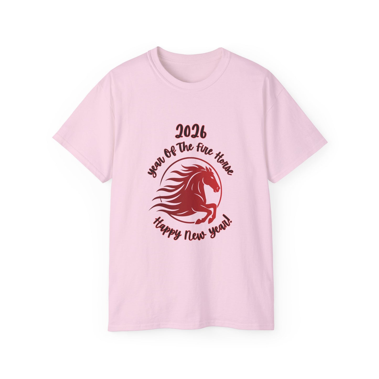 2026 "Year of the Horse" Tee — "Happy New Year" Lunar/ Chinese New Year, Unisex Adult T-Shirt