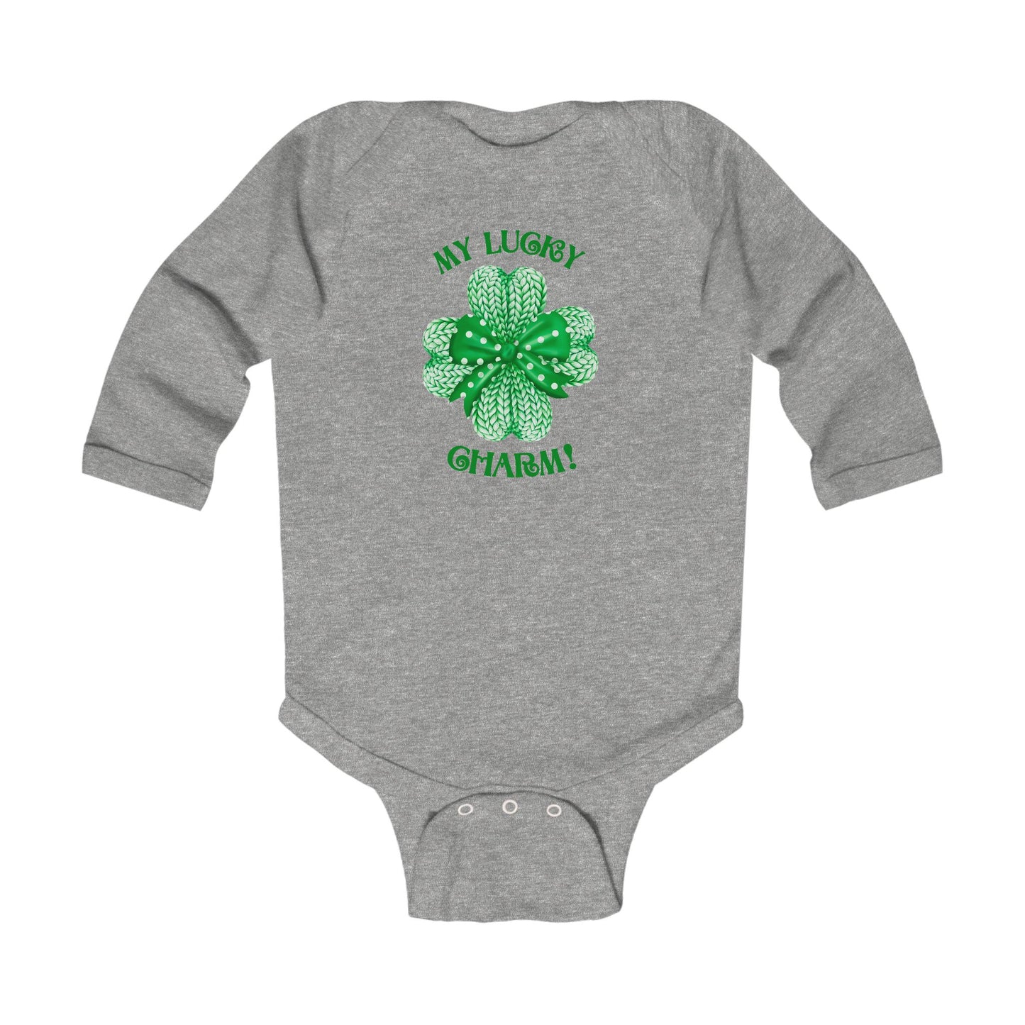 "My Lucky Charm"  Infant Long Sleeve Bodysuit Is Perfect For St. Patrick's Day Or Any Day For That Matter!