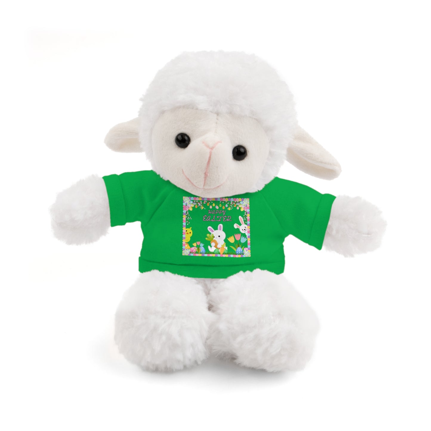 " Happy Easter" Stuffed Animals with Tee, Bunny and Lamb