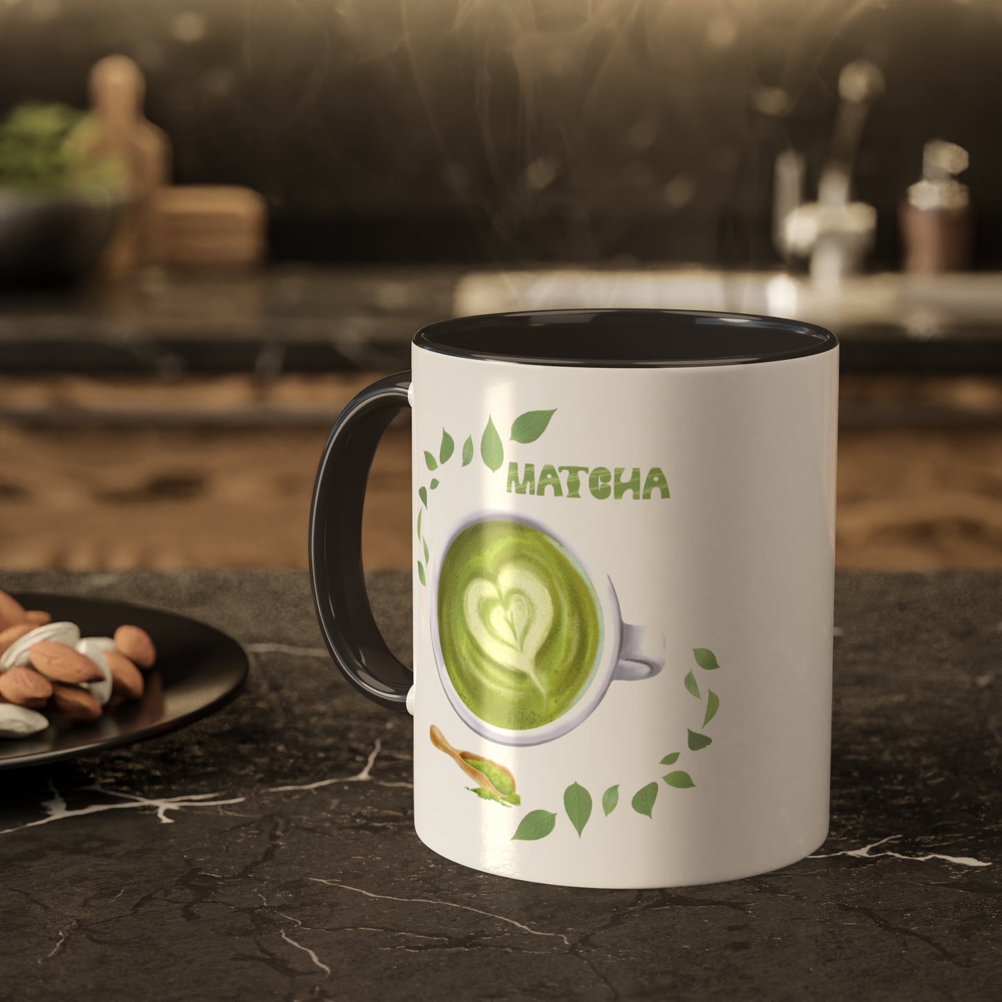 "Matcha Lover" Colorful Accent Mugs, 11 oz