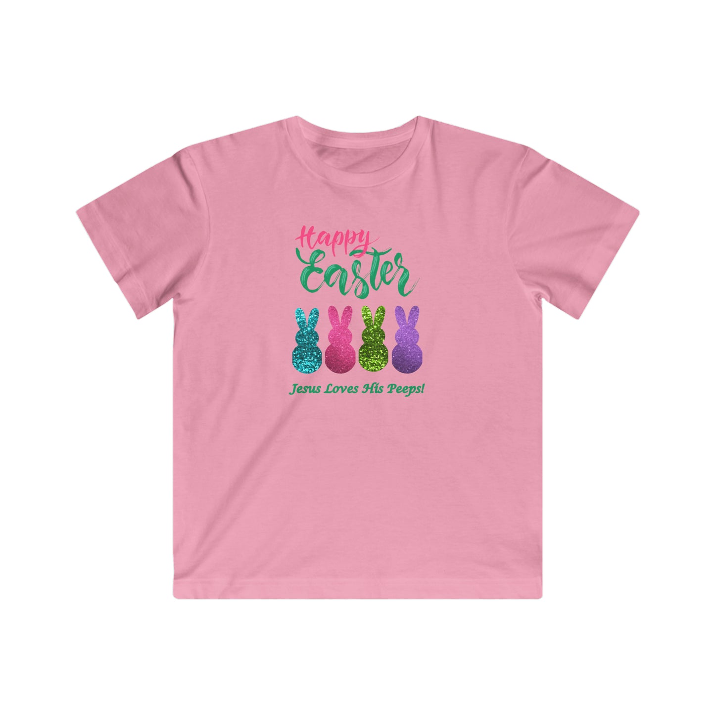 "Happy Easter-Jesus Loves His Peeps!" Kids Tee