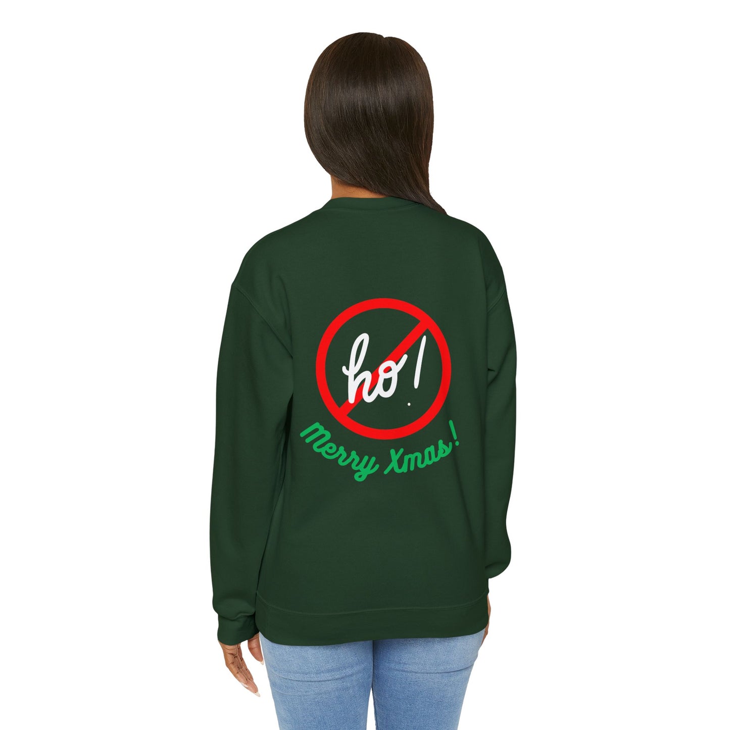 "Smiling Santa (Tan) Ho Ho Ho!" Unisex Heavy blend Sweatshirt