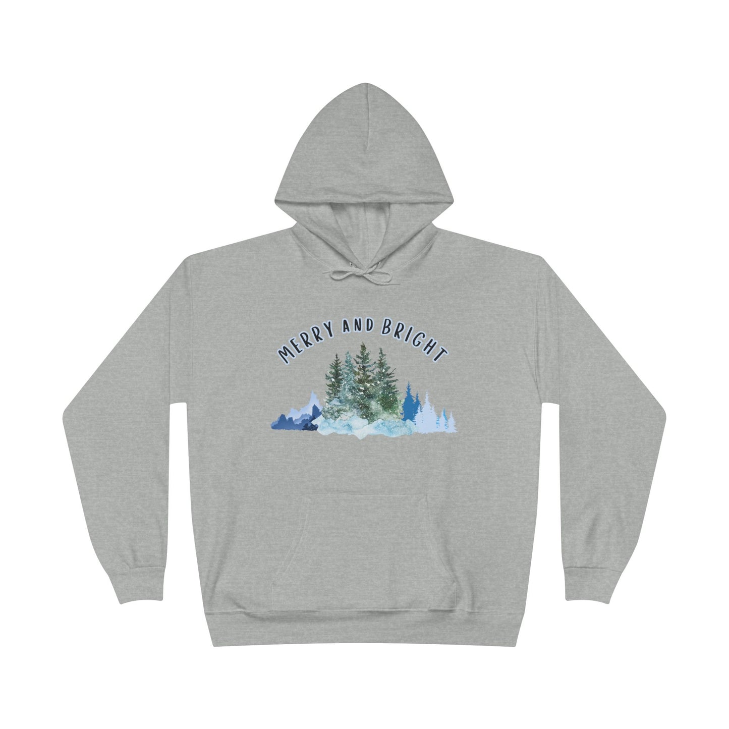 "Merry And Bright" Unisex EcoSmart® Pullover Hoodie Sweatshirt