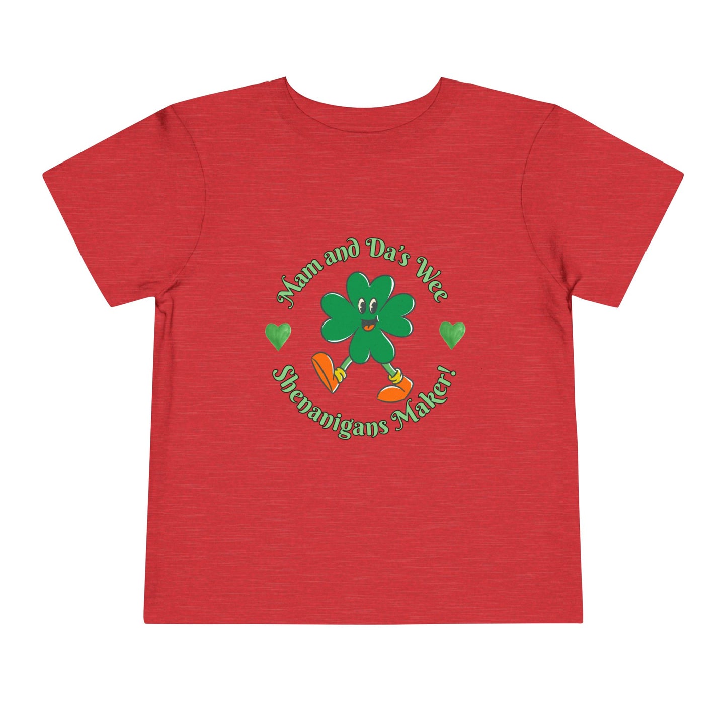 Toddler Tee — "Mam And Da's Wee Shenanigan's Maker" Shamrock St. Patrick’s Day Shirt