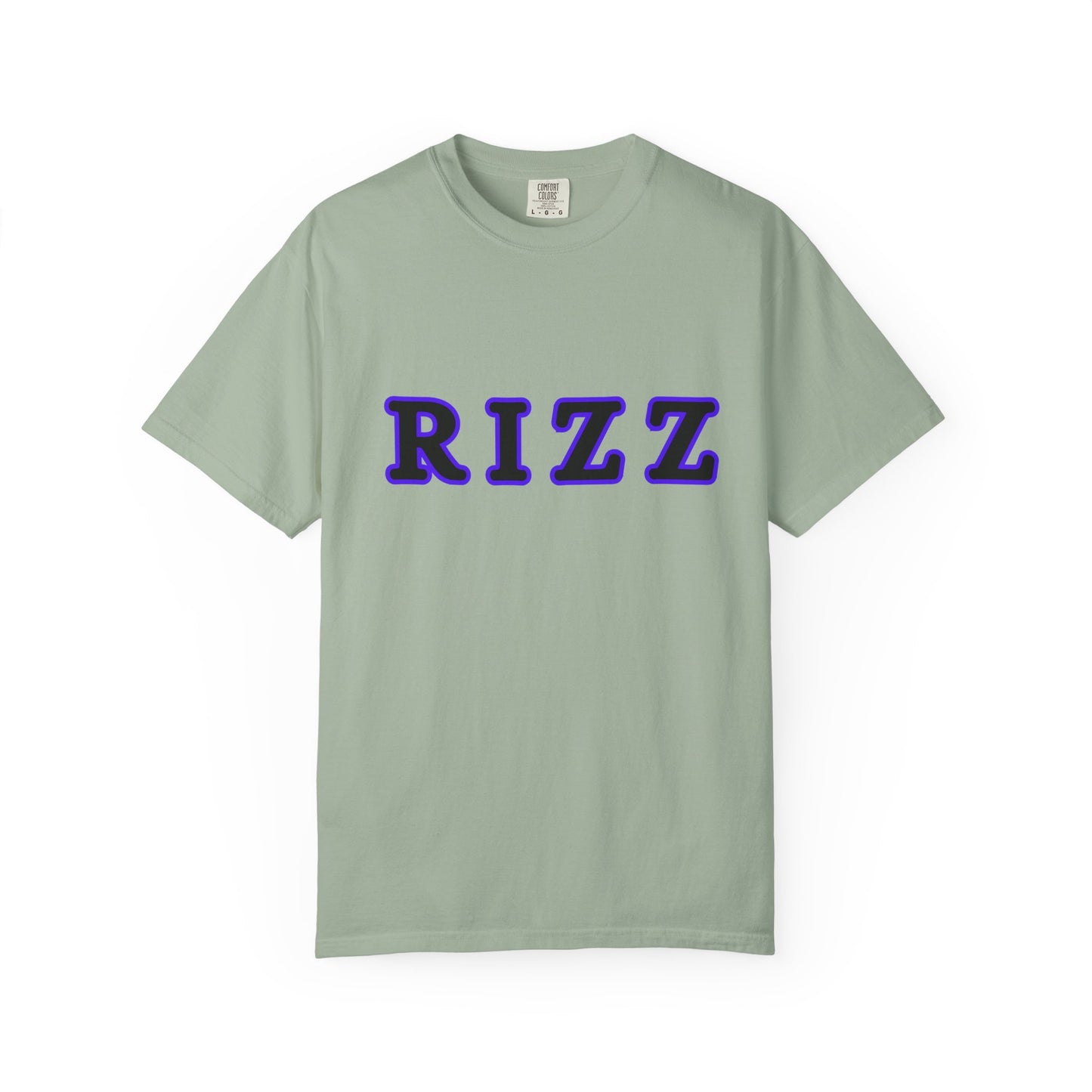 "RIZZ"  our custom designed Unisex T-shirt  with front and back graphics. A Trendy Acronym Tee that is sure to get attention!