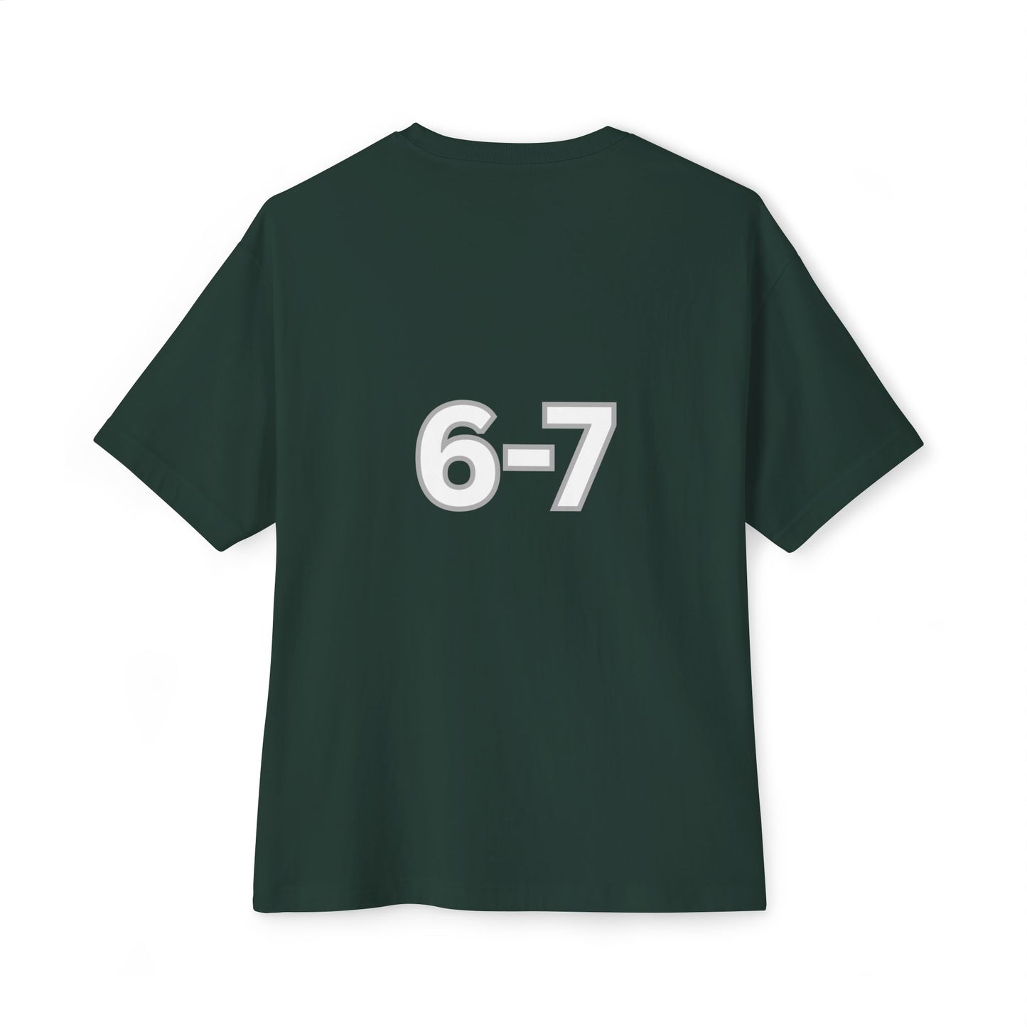 "6-7" Unisex Oversized Boxy Tee With Front And Back Graphics. Let Your Shirt Do The Talking!