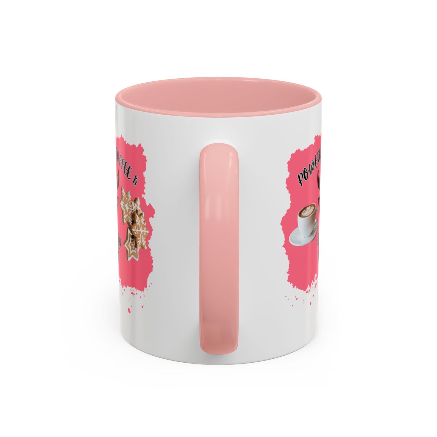 "Powered By Coffee & Christmas Spirit!" Accent Coffee Mug (11oz & 15oz)