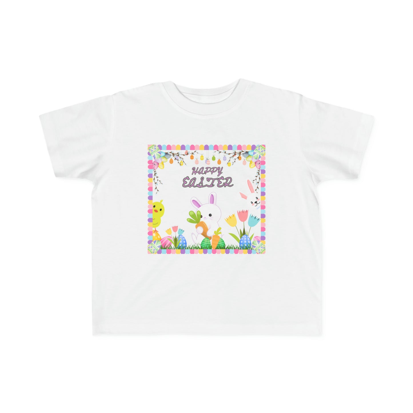 "Happy Easter" Toddler's Jersey Tee