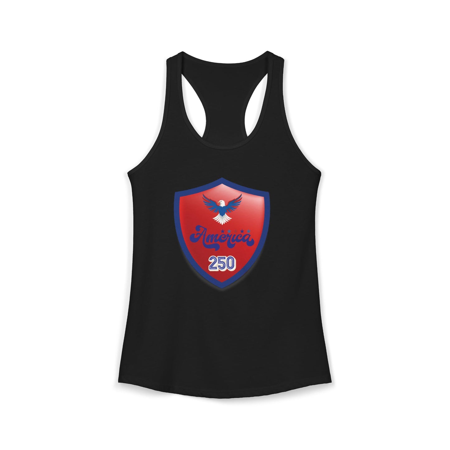 "America 250 Racerback" Tank — Women's Patriotic USA Anniversary Tank Top