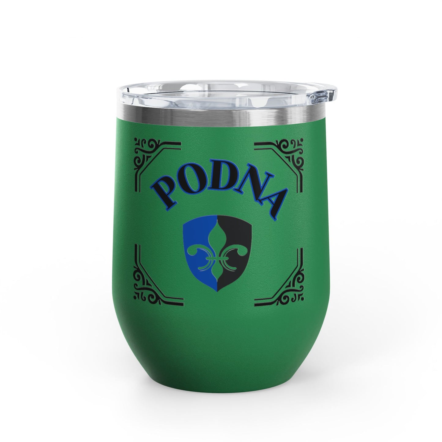 "PODNA"- Fleur De Lis, 12oz Insulated Wine Tumbler.  A Southern Louisiana Inspired Design Which Symbolizes A Term Of Endearment Between Friends!
