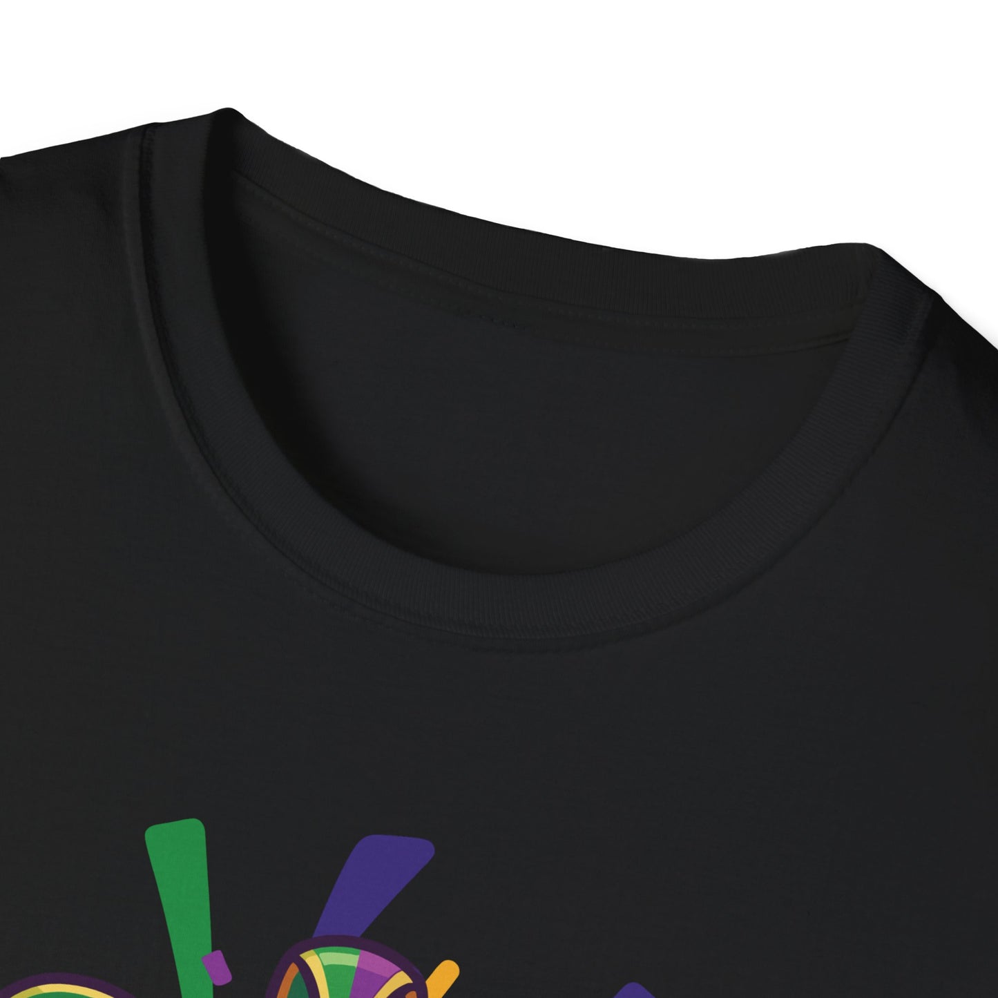 "Mardi Gras Jester Crown" T-Shirt — Colorful, Festive Tee To Wear Alone Or Layered Under A Jacket While Enjoying The Festivities!