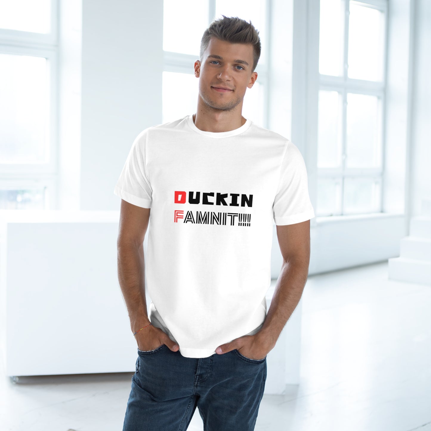 "DUCKIN FAMNIT!!!" Unisex T-shirt
